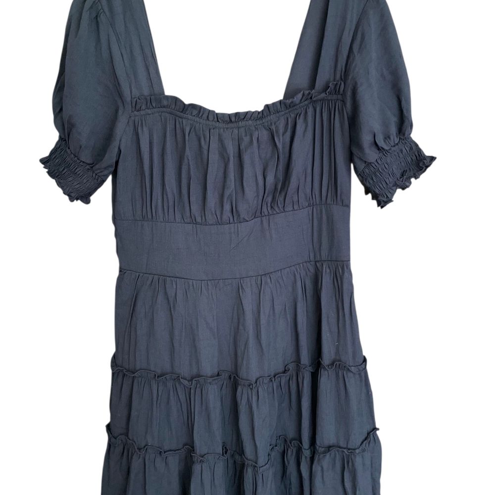 Trixxi Navy Blue Tiered Dress